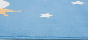 Prostokątny niebieski dywan z łabędziem w koronie - Jomi 6X