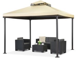 Kremowy pawilon ogrodowy Walencja 3x3 m Garden Point