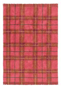 Czerwony bawełniany dywan odpowiedni do prania/tkany ręcznie 90x120 cm Tartan Vintage Red – Lorena Canals