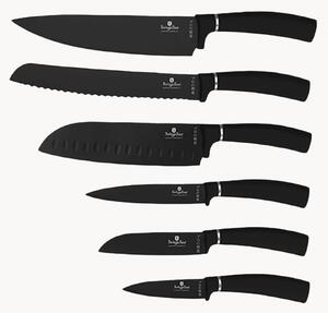 Komplet noży ze stali szlachetnej Matte Black, 6 elem