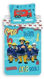 Pościel dziecięca bawełniana FIREMAN SAM TEAM niebieska Rozmiar pościeli: 70 x 90 cm | 140 x 200 cm