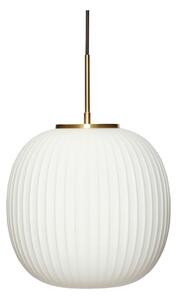 Biała lampa wisząca ze szklanym kloszem ø 32 cm Serene – Hübsch