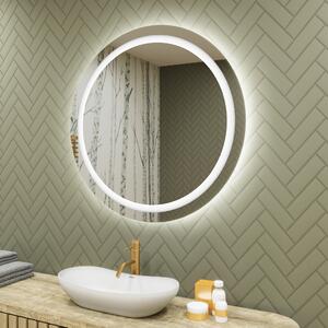 Okrągłe Lustro Łazienkowe Podświetlane 80cm z zimną barwą LED 7000K, ciepłą barwą 3000K lub barwą neutralną 4500K