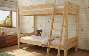 Łóżko piętrowe Madras : Rozmiar - 90x200, Rodzaj drewna - Sosna, Wybarwienie drewna - Sosna naturalna