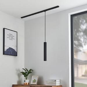 Lampa wisząca Lindby Linaro, 40 cm, czarna, 1-fazowa, GU10 Linaro, czarny, salon / jadalnia, metal, nowoczesny