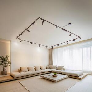 System szynowy 48 V Lumaro Spoty 16-flg. czarne Ø4cm ściemniane 48V Lindby, możliwość ściemniania, czarny, salon / jadalnia, aluminium, nowoczesny