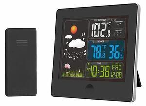Solight Solight TE80 - Stacja meteorologiczna z wyświetlaczem LCD 230V czarna SL0959