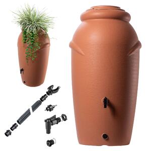 Zbiornik na deszczówkę Vidor 210L + zestaw przyłączeniowy, terrakota