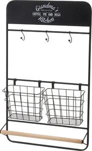 HowHomely | Organizer cienny - kosz wiszcy - metal - styl loft - póka cienna