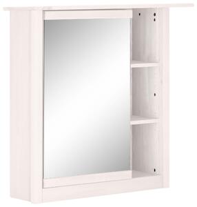 Szafka z lustrem w unikalnym stylu z półkami, biała