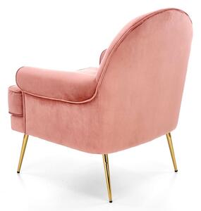 Różowy nowoczesny fotel wypoczynkowy - Morti