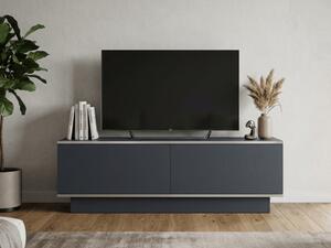 Stolik RTV ALVIN 135 cm, antracyt/srebrny