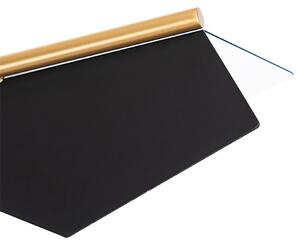 Designerska lampa podłogowa czarna ze złotem - Sinem Oswietlenie wewnetrzne