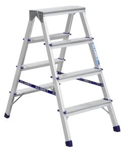 Alumet AD 7204 Aluminiowa drabinka obustronna, 2x 4 stopnie, 81 cm
