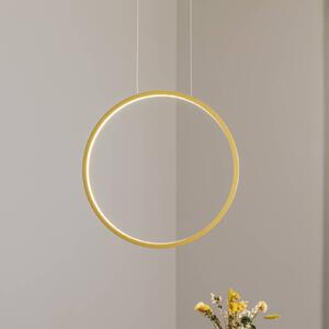 Lampa wisząca Saturno Milagro Lighting, mosiężny / złoty, salon / jadalnia, aluminium, nowoczesny