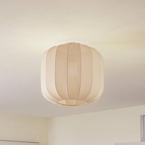 Lampa sufitowa Lindby Helin, beżowa, tkanina, Ø 35 cm