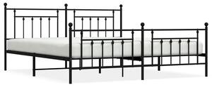 Czarne metalowe łóżko małżeńskie 200x200cm - Velonis