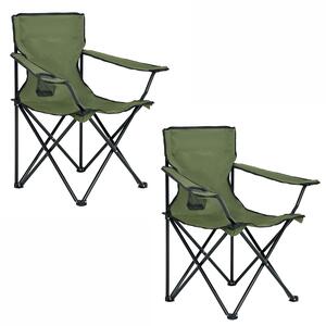 Komplet 2 zielonych składanych krzeseł - Blumbi 4X