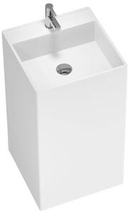 Mexen Belen umywalka wolnostojąca z konglomeratu 45 x 45 cm, biała mat - 26604500
