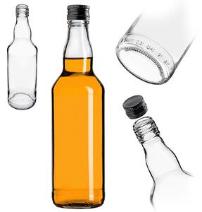 Szklana butelka Monopol 500ml z czarną zakrętką 1 szt