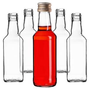 Szklana butelka Monopol 200ml ze złotą zakrętką 10 szt