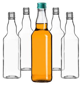 Szklana butelka Monopol 500ml z zieloną zakrętką 10 szt