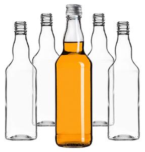 Szklana butelka Monopol 500ml z srebrną zakrętką 10 szt