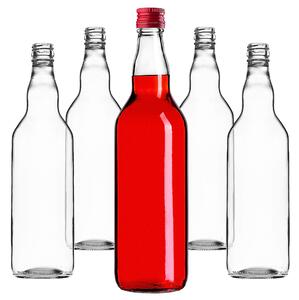 Szklana butelka Monopol 700ml z czerwoną zakrętką 5 szt