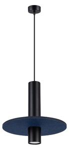 Ciemnoniebieska/beżowa metalowa lampa wisząca ø 30 cm Olisa – Sollux