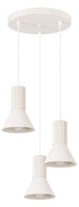 Beżowa metalowa lampa wisząca ø 30 cm Niru – Sollux