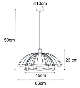 Inteligentna lampa wisząca czarna 66 cm z WiFi G95 - Pua Oswietlenie wewnetrzne