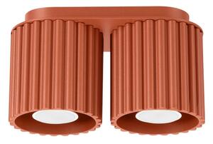 Metalowa lampa punktowa w kolorze terakoty 10x21 cm Zora – Sollux
