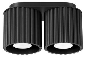 Czarna metalowa lampa punktowa 10x21 cm Zora – Sollux