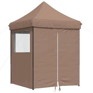 Namiot imprezowy typu pop-up z 4 ściankami, brązowy