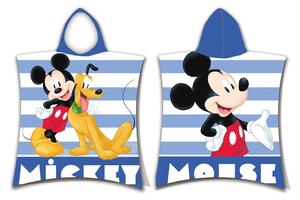 Niebieskie ponczo dziecięce frotte Mickey – Jerry Fabrics