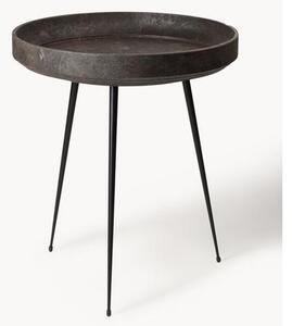 Ręcznie wykonany okrągły stolik pomocniczy z drewna dębowego Bowl