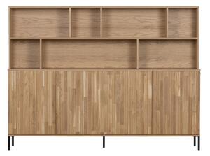 Regał z litego drewna dębowego 200x150 cm Gravure – WOOOD