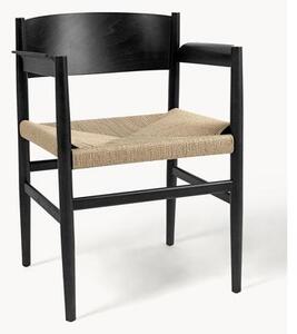 Ręcznie wykonane krzesło z drewna bukowego z podłokietnikami Nestor