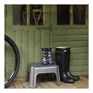 Szary stołek Addis Step Stool Metallic