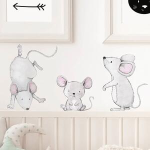 Naklejka na ścianę Rodzina myszy