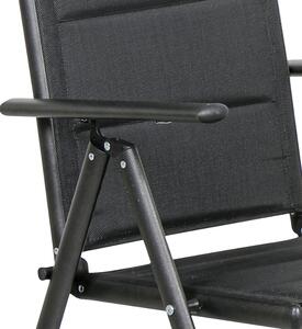 Krzesło ogrodowe składane CHILL, czarne