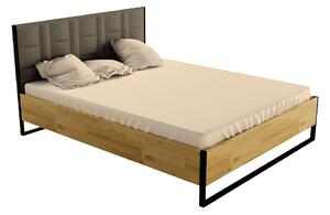 Łóżko metalowo-drewniane w stylu LOFT