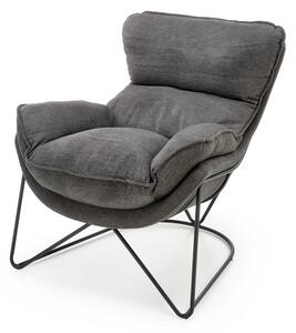 Designerski fotel Mono szary