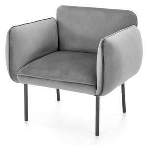 Fotel szary welur Madera 01