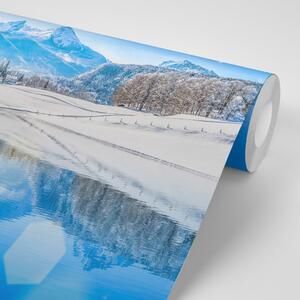Fototapeta śnieżny krajobraz w Alpach