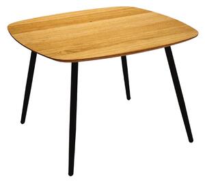 Stolik dębowy na metalowych nogach Geometric 02