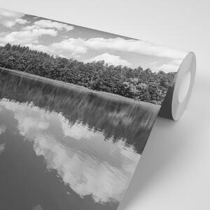 Fototapeta czarno-białe jezioro latem