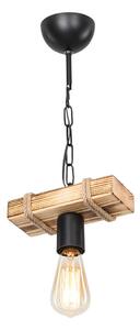 Czarno-naturalna lampa sufitowa 10x20 cm – Squid Lighting