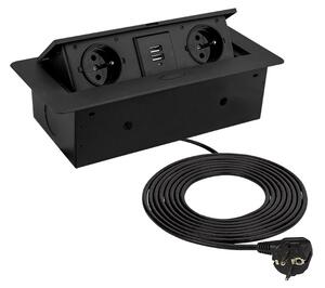 Gniazdo meblowe KOMBI BOX+2x USB