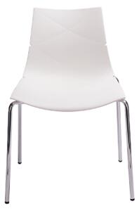Krzesło QT-01 białe nogi metalowe chrom